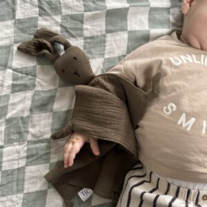 T&R Bunny Muslin Comforter - Khaki
